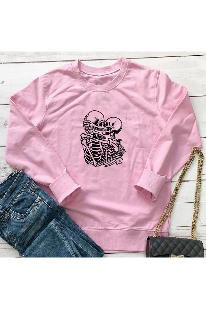 Skeleton Graphic Casual Top