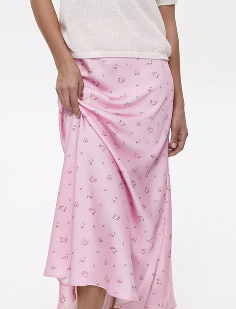 Printed Satin Skirt