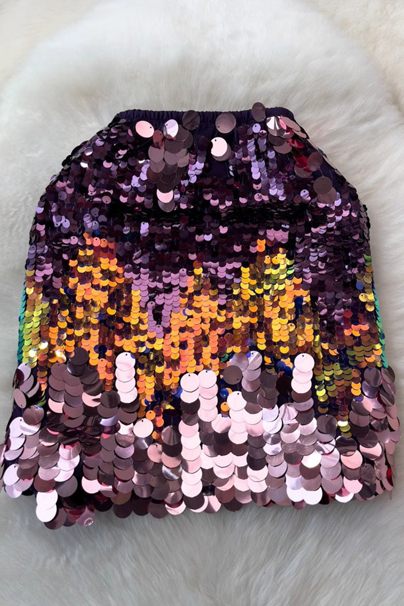 Sequin Mini Skirt