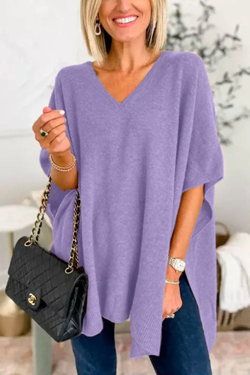 Loose-Fit V-Neck Top