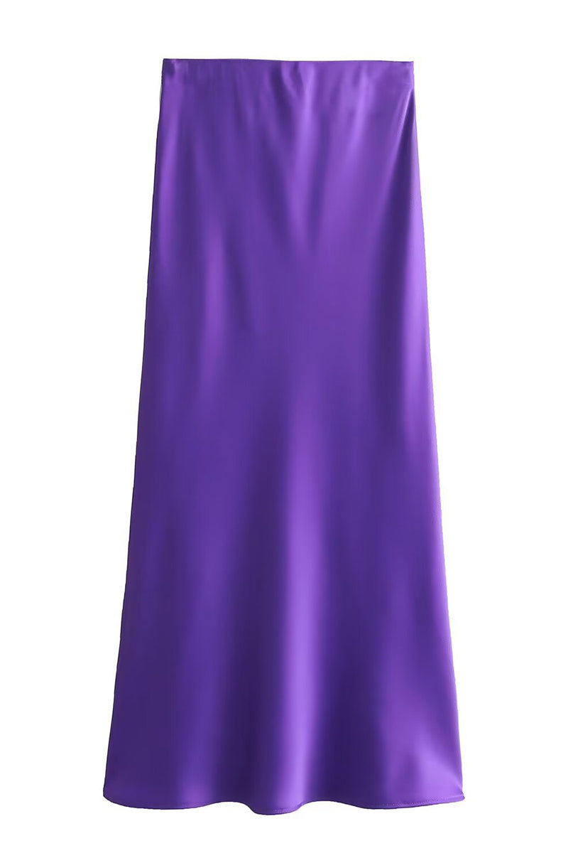 Assorted Color Satin Skirt