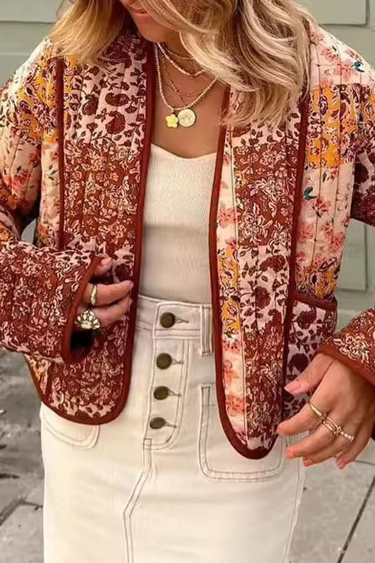 Vintage Floral Quilted Jacket