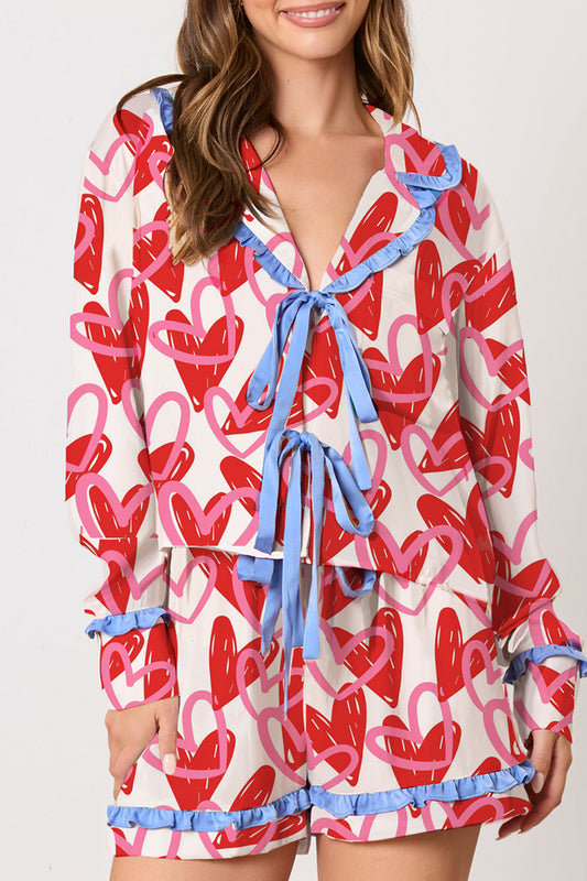 Printed Valentine's Pajama Set