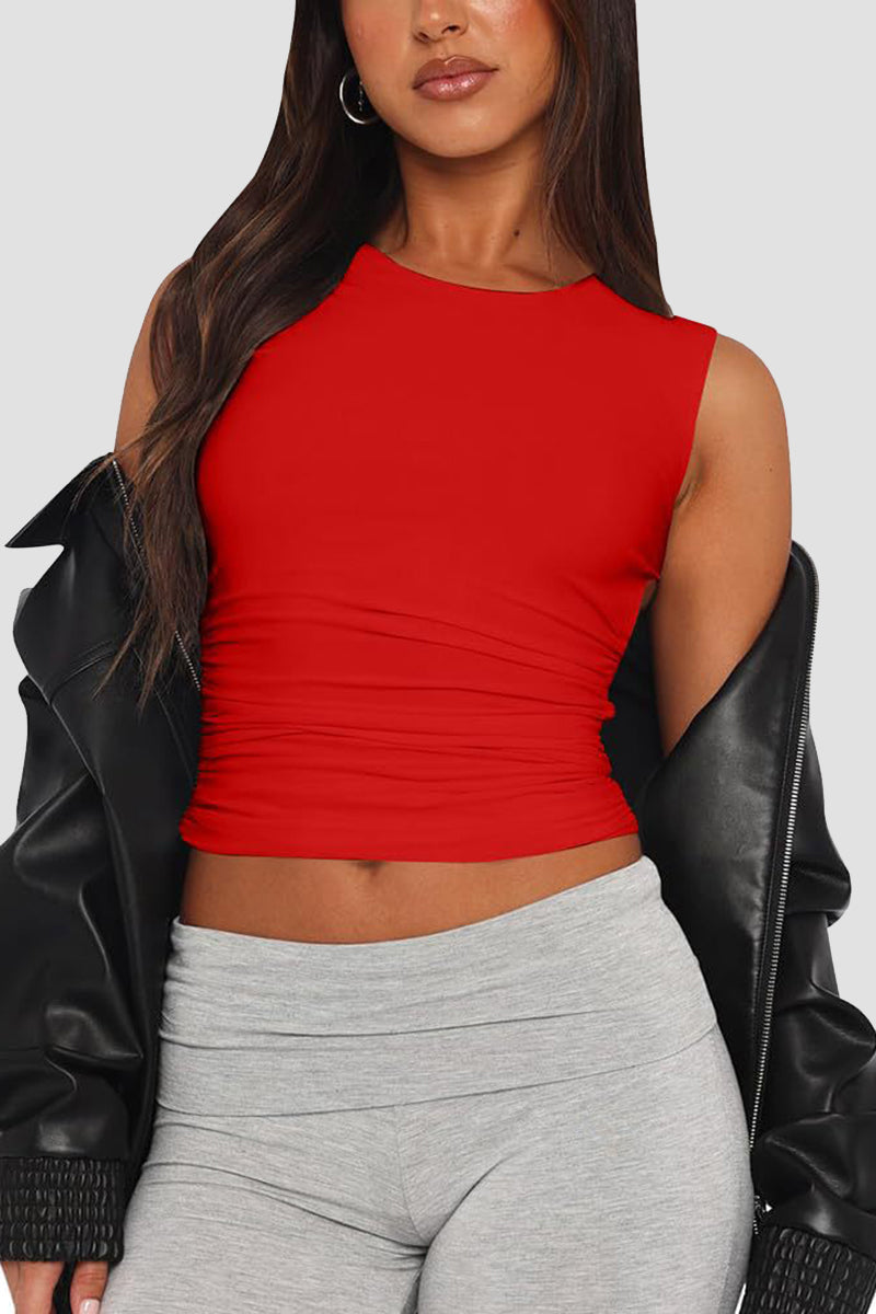 Open-Back Cropped Tank Top