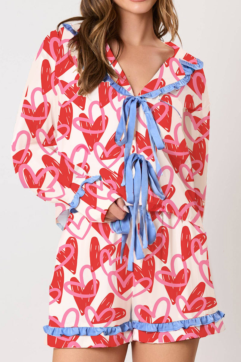 Printed Valentine's Pajama Set