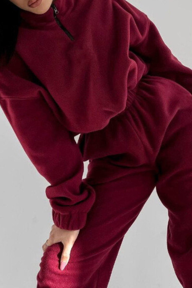 Cropped Hoodie and Jogger Pants Set