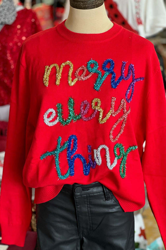 Festive Merry Pullover Top