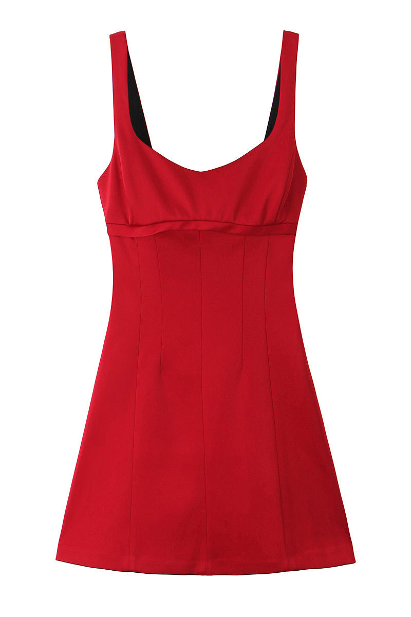 Fitted Square Neck Mini Dress