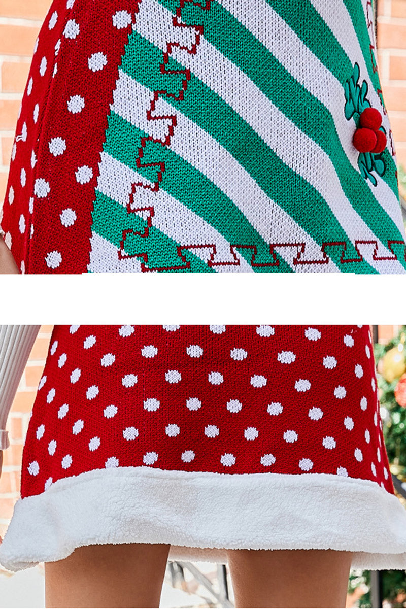 Festive Patterned Mini Skirt