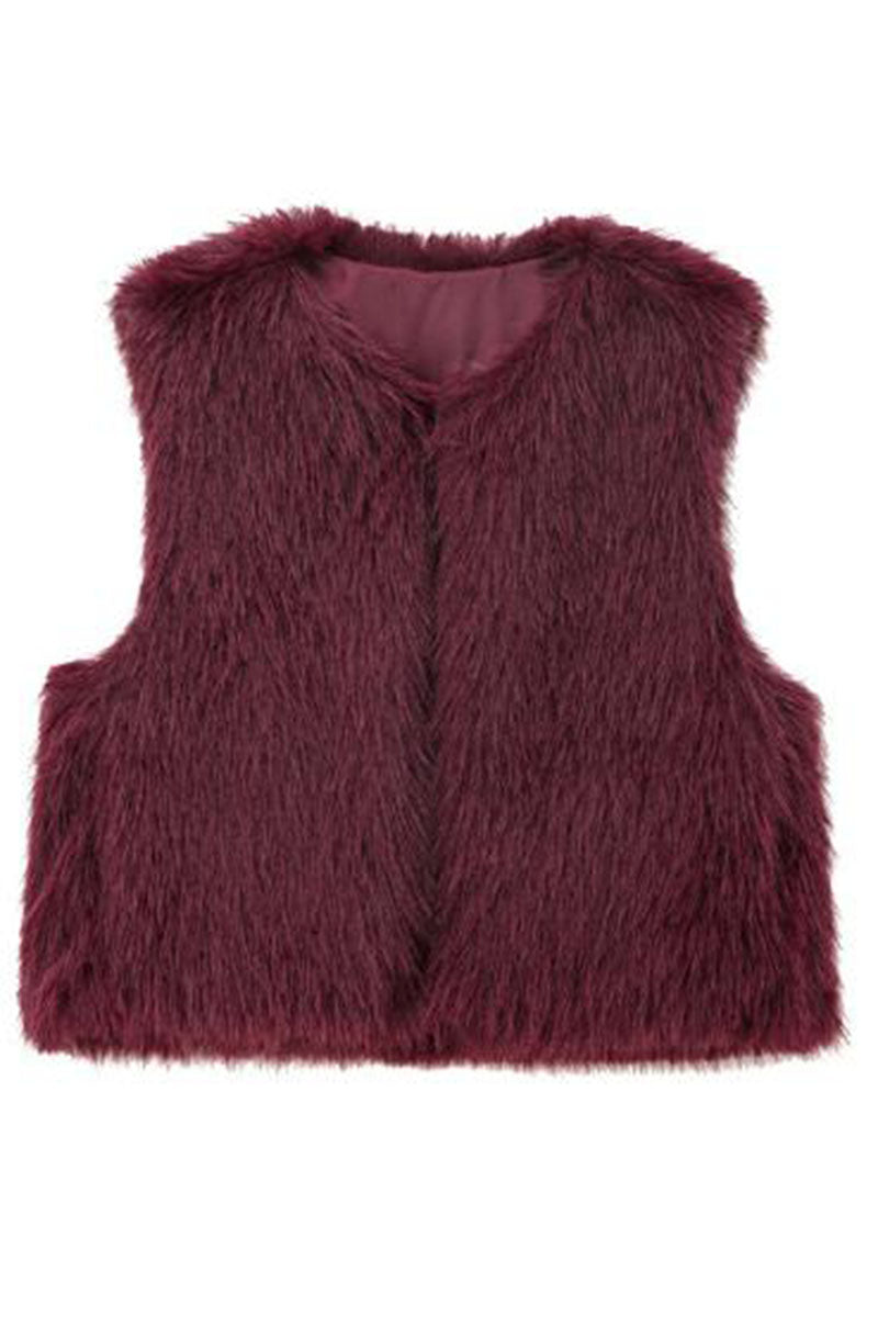 Sleeveless Furry Vest