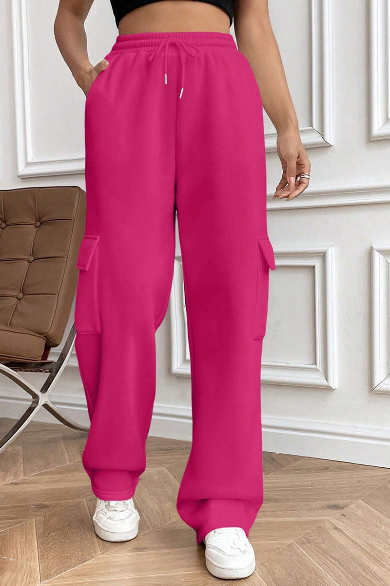 Multi-Pocket Straight-Leg Pants