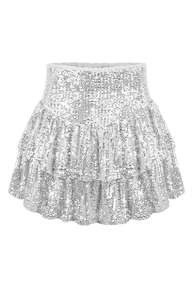 Tiered Ruffle Smocked Waist Skirt