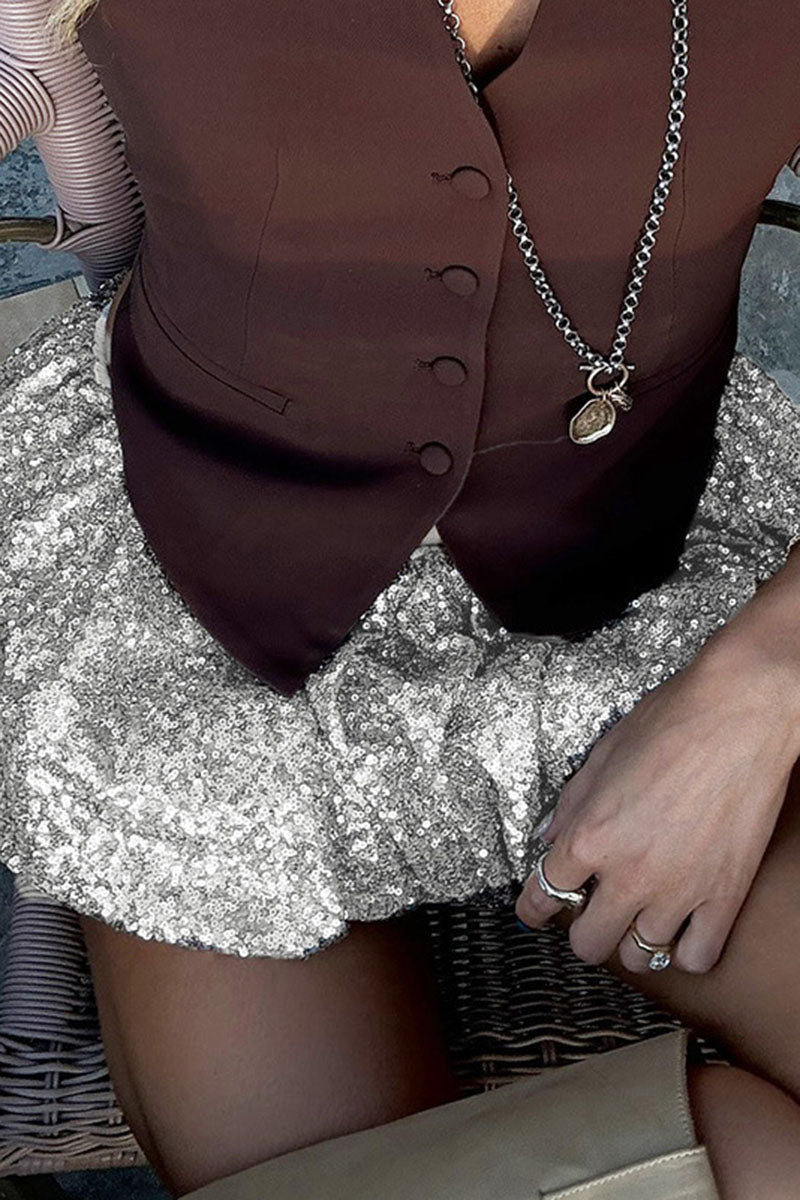 Sparkling Sequin Bubble Skirt