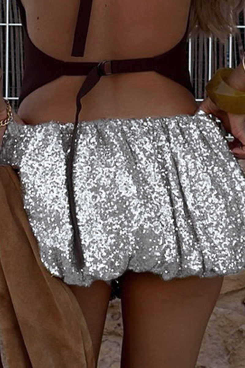 Sparkling Sequin Bubble Skirt