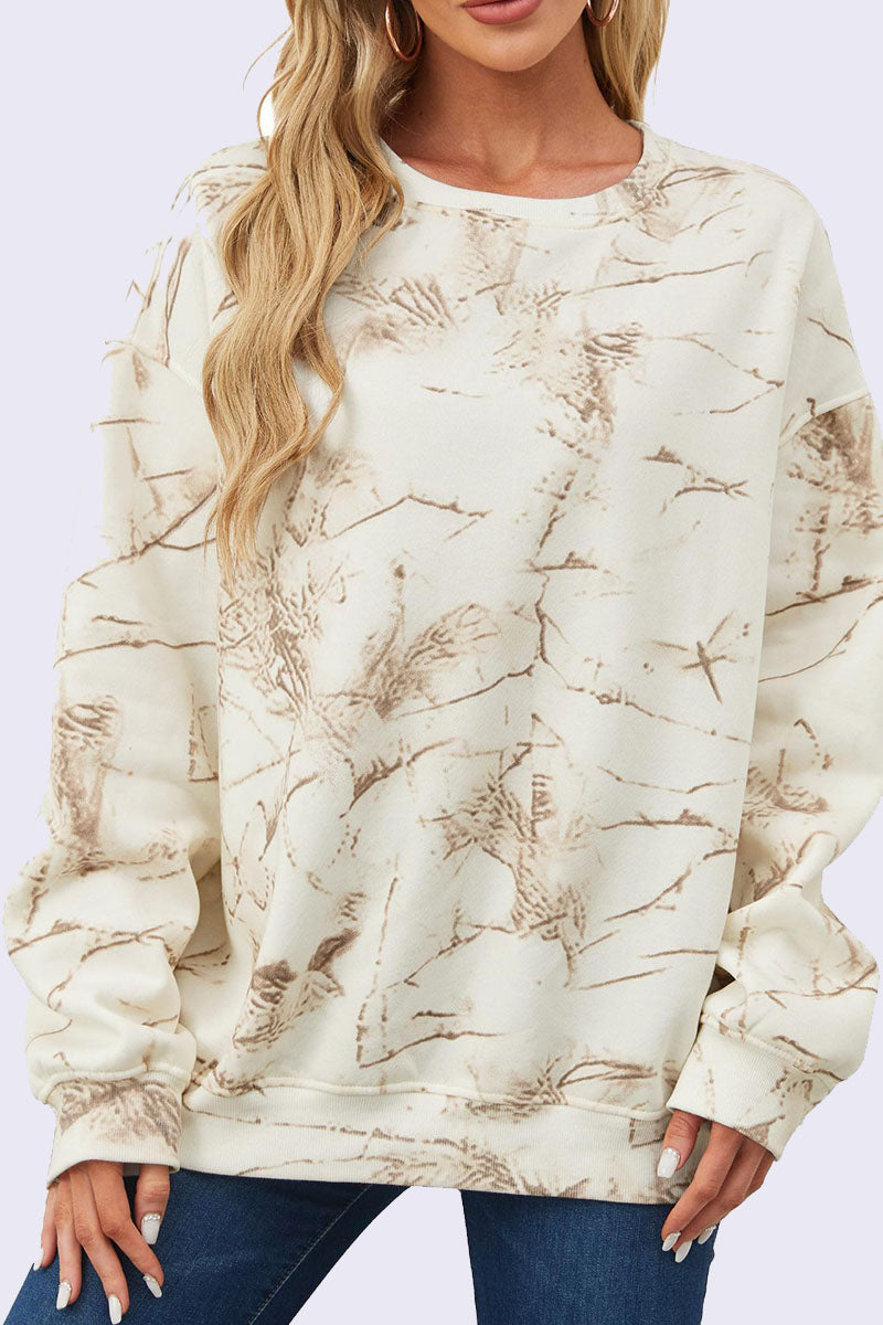 Leaf Print Relaxed Top