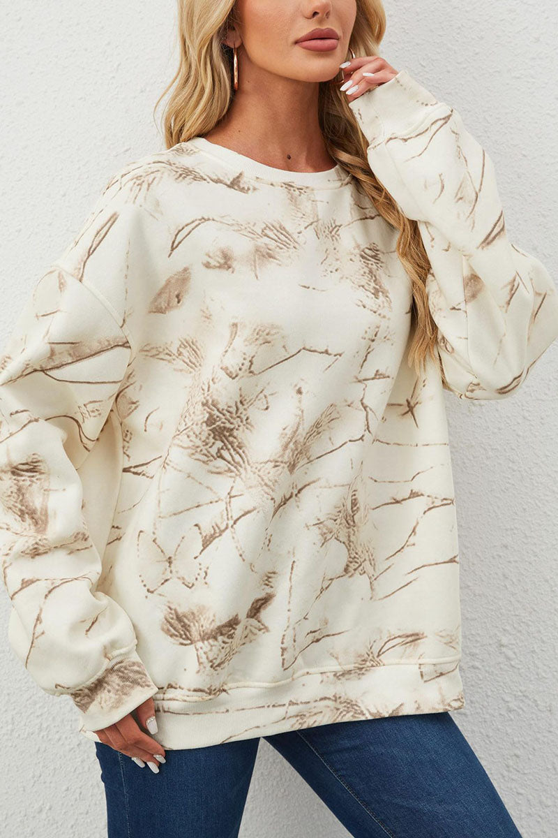 Leaf Print Relaxed Top