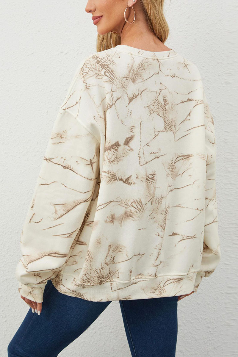 Leaf Print Relaxed Top