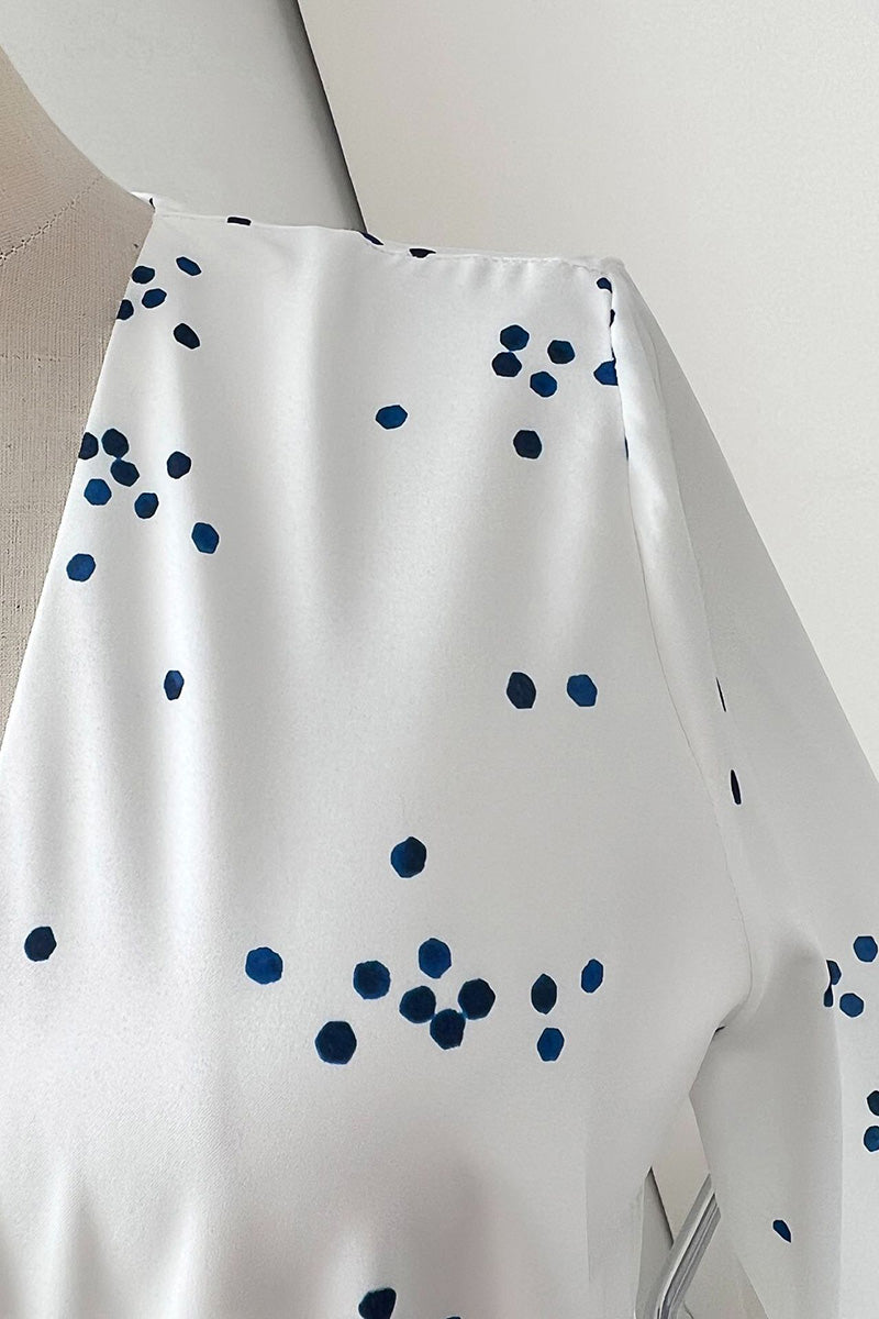 Polka Dot Patterned Wrap Dress