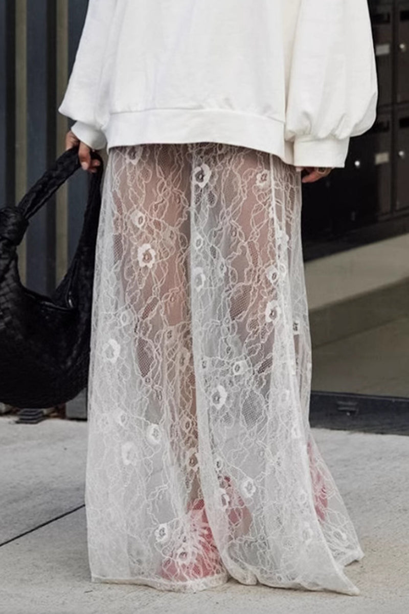 Sheer Lace Skirt