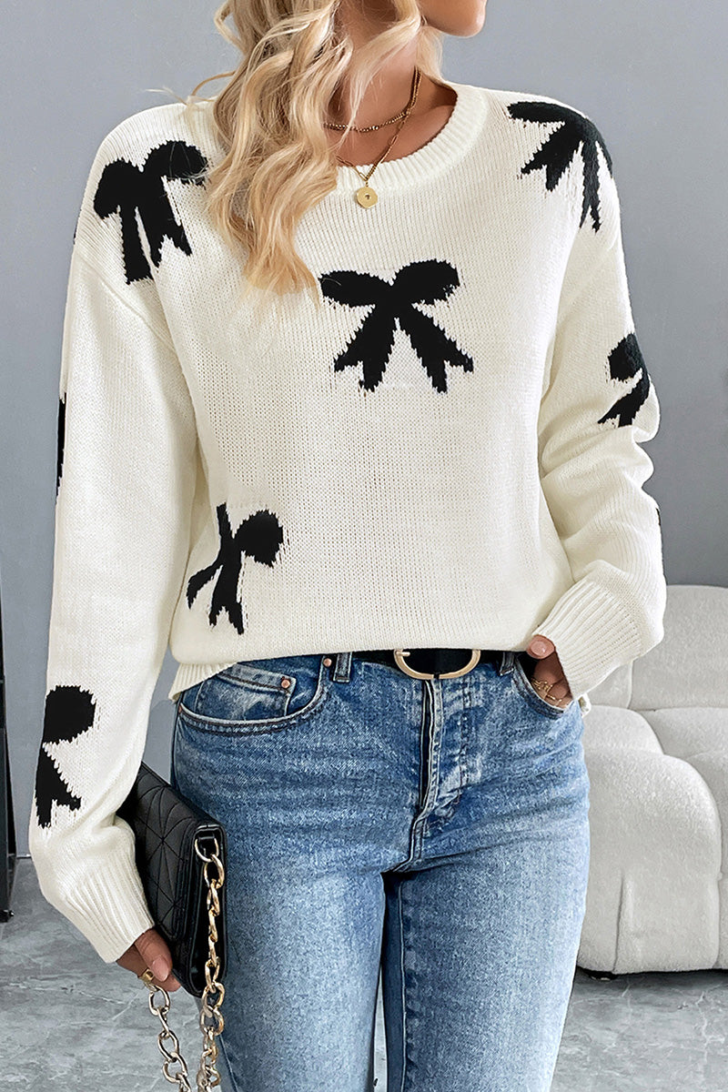 Round Neck Bow Sweater