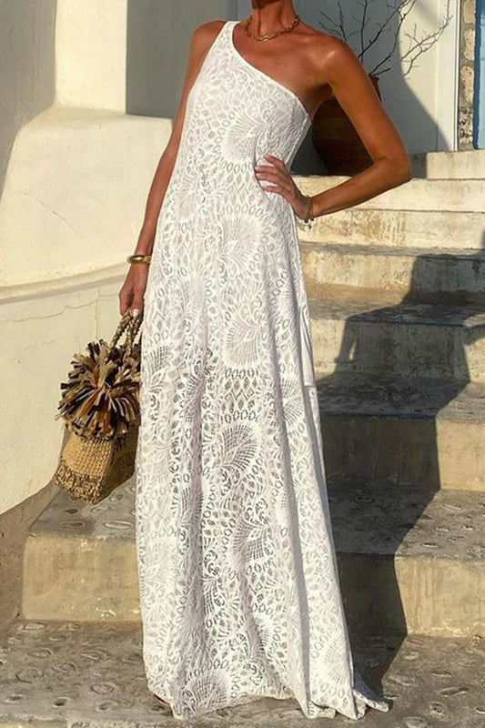 One-Shoulder Lace Dress