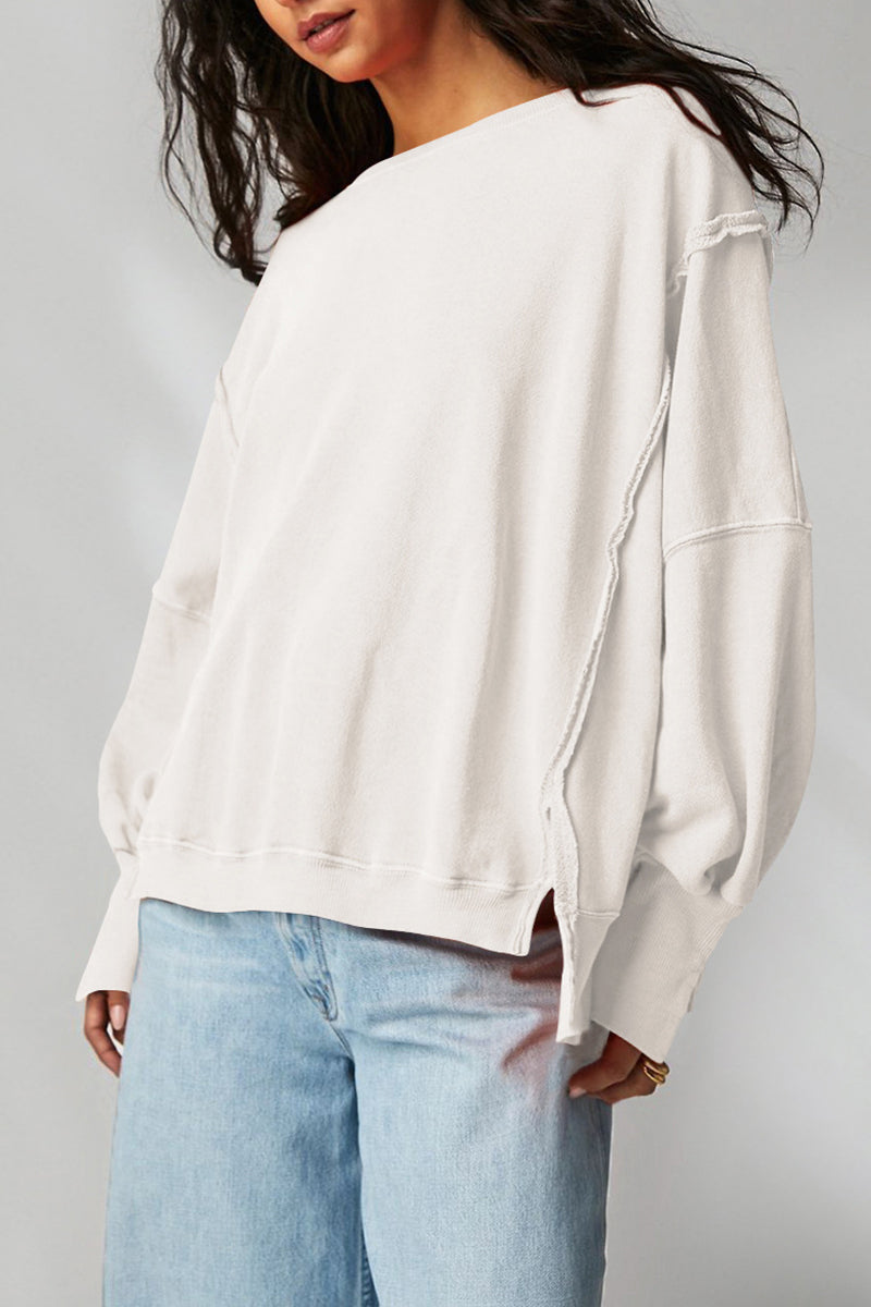 Dropped Shoulder Loose Fit Pullover