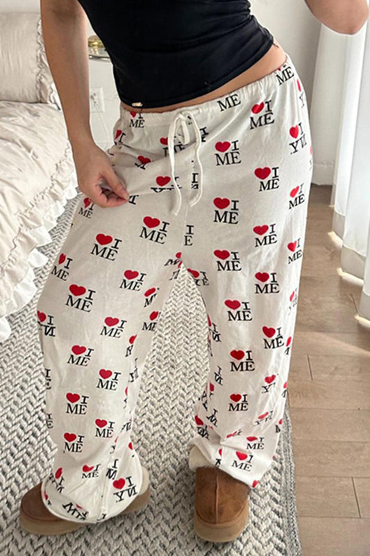 "I Love Me" Printed Lounge Pants