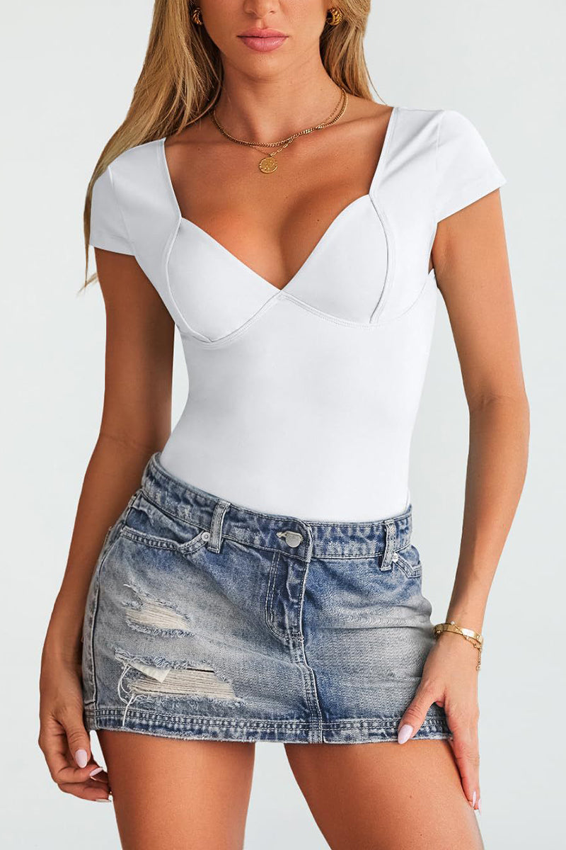 V-Neck Cropped Top