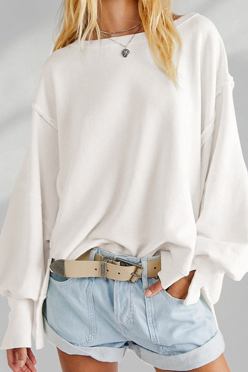 Dropped Shoulder Loose Fit Pullover