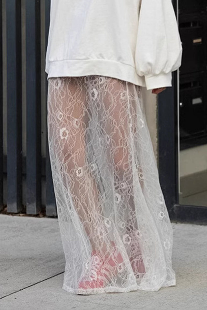 Sheer Lace Skirt