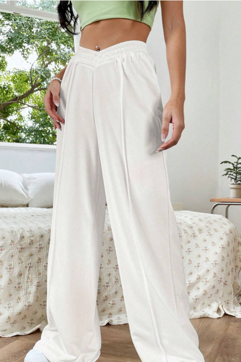 High-Waisted Wide-Leg Lounge Pants