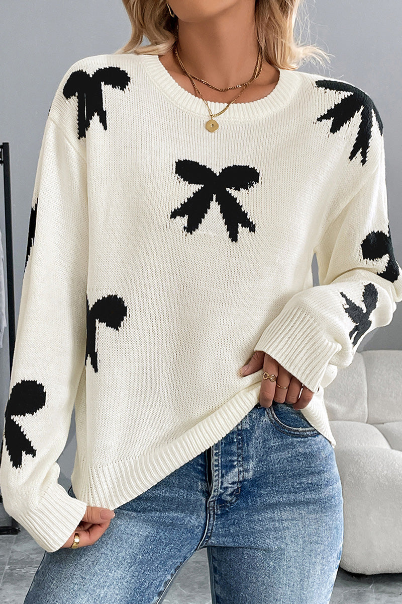 Round Neck Bow Sweater