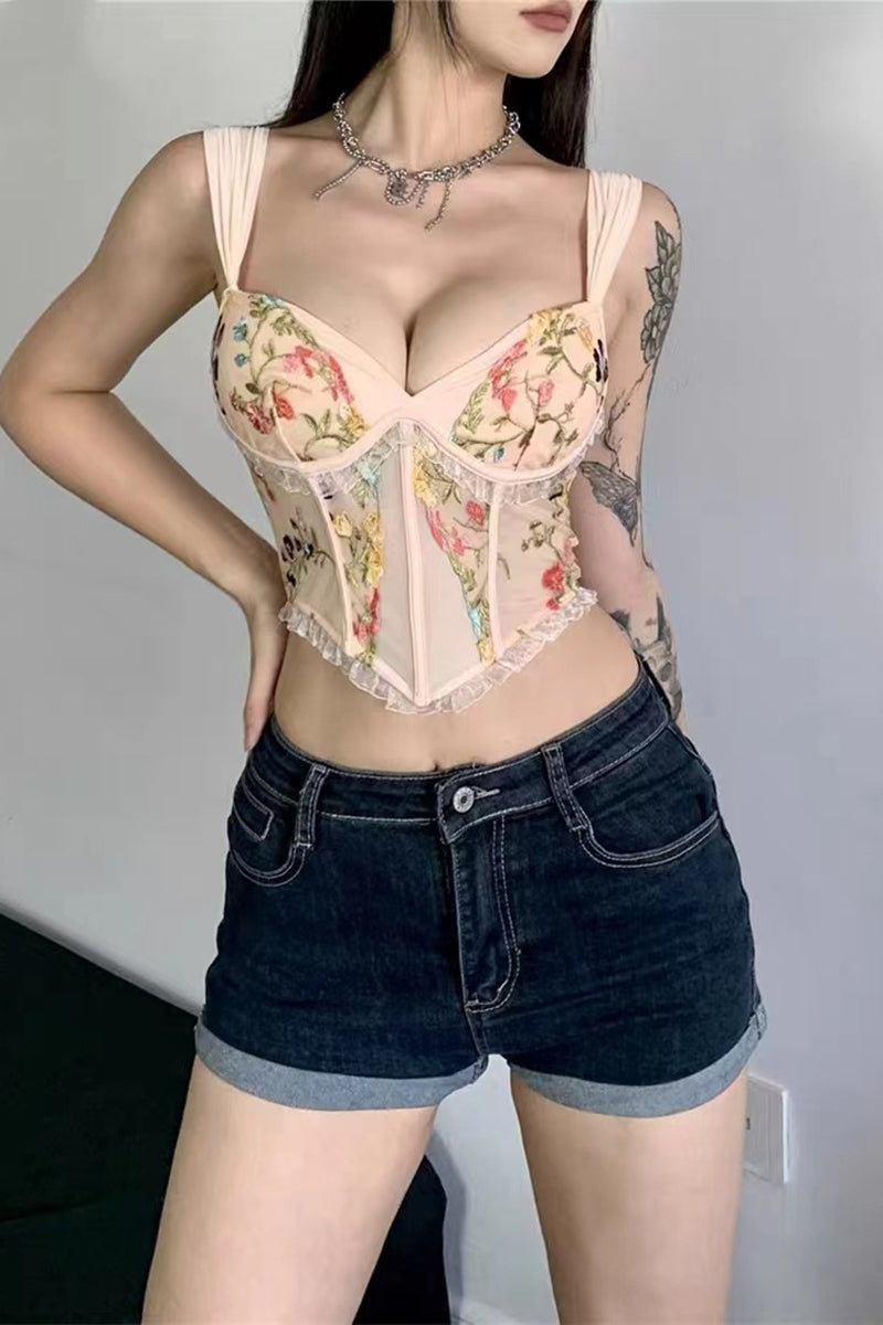 Floral Bustier Top