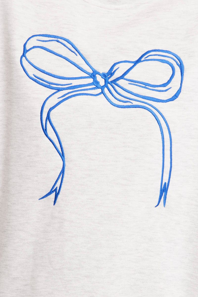 Bow Graphic Pullover Top