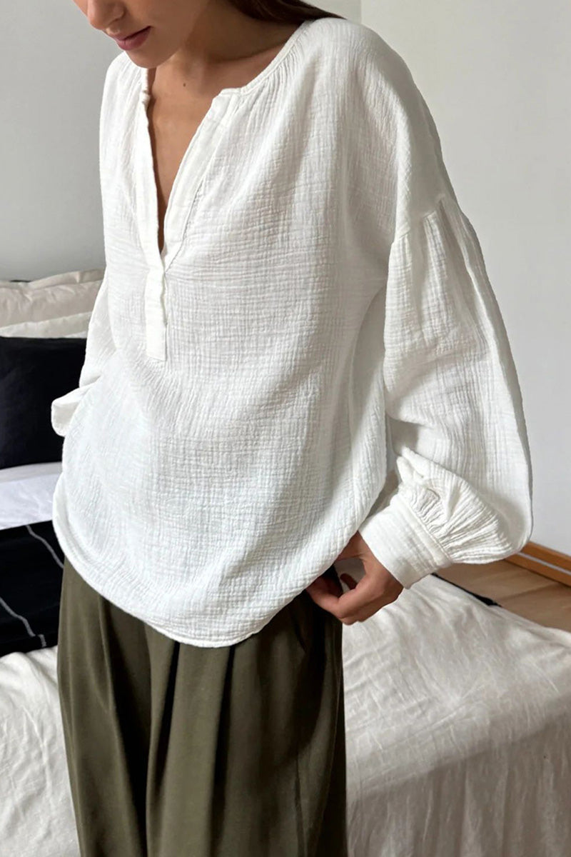 Relaxed Notch Neck Top