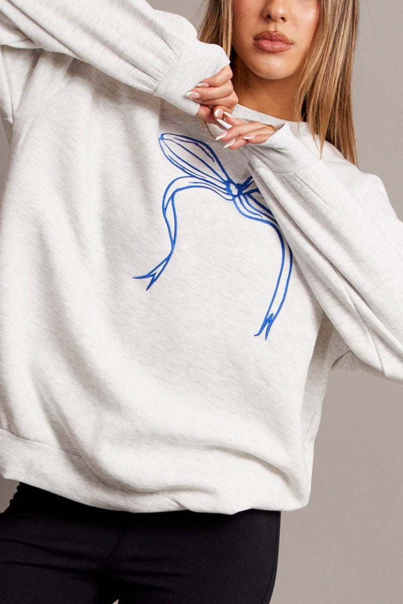 Bow Graphic Pullover Top
