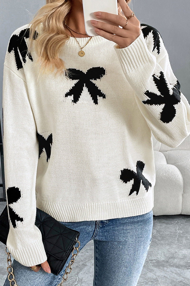 Round Neck Bow Sweater