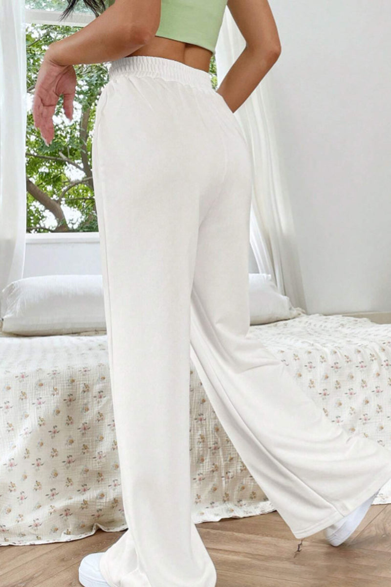 High-Waisted Wide-Leg Lounge Pants