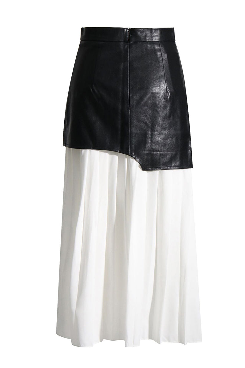 High-Waisted Pleated Maxi Skirt