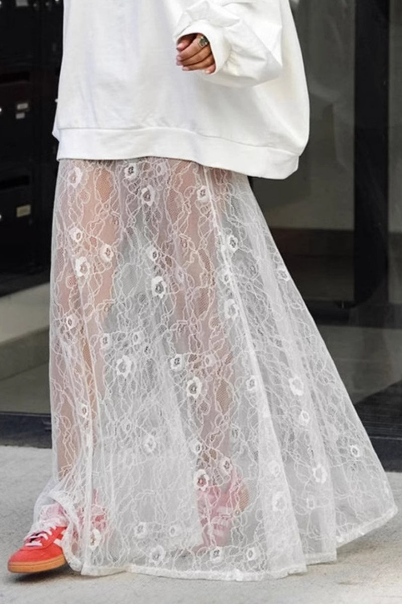 Sheer Lace Skirt