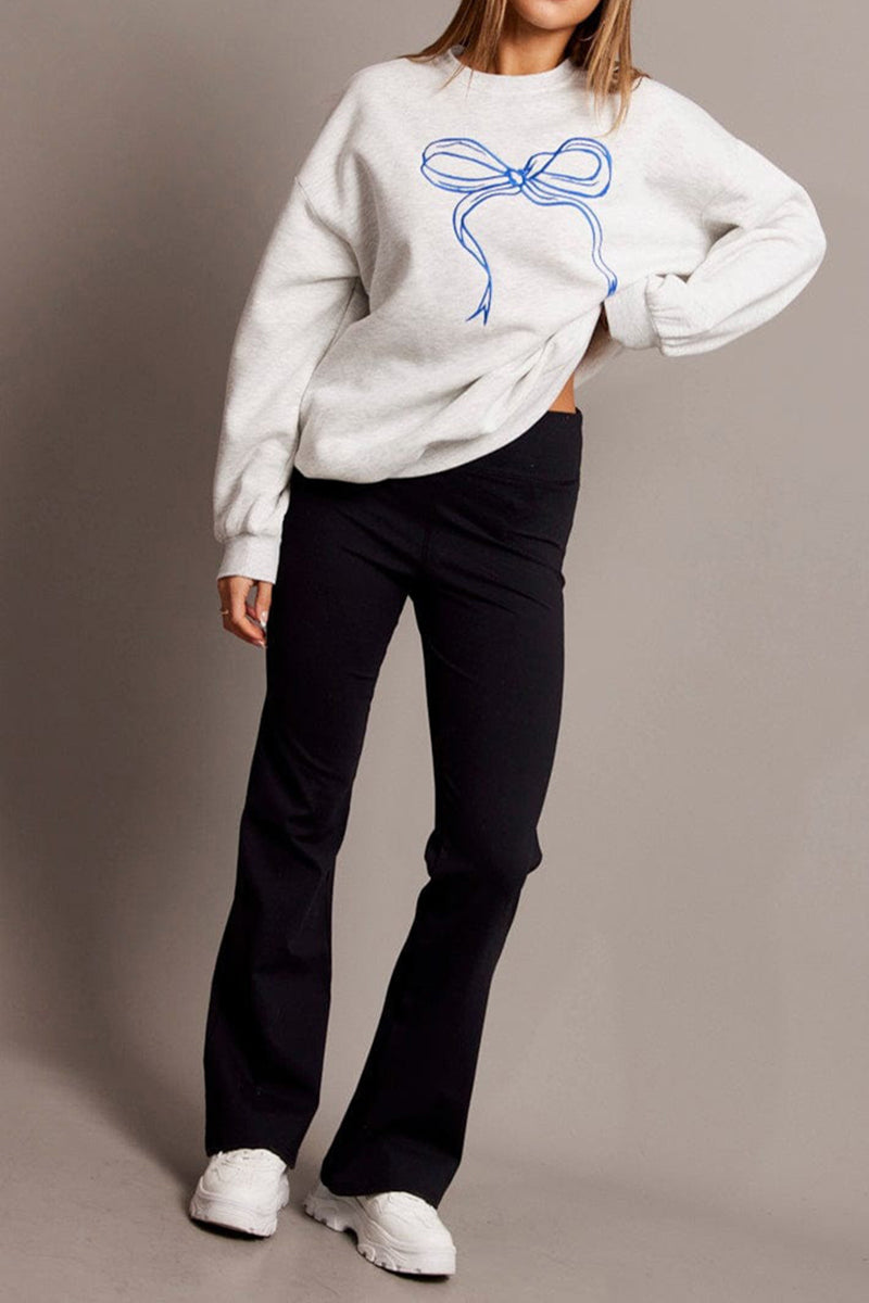Bow Graphic Pullover Top