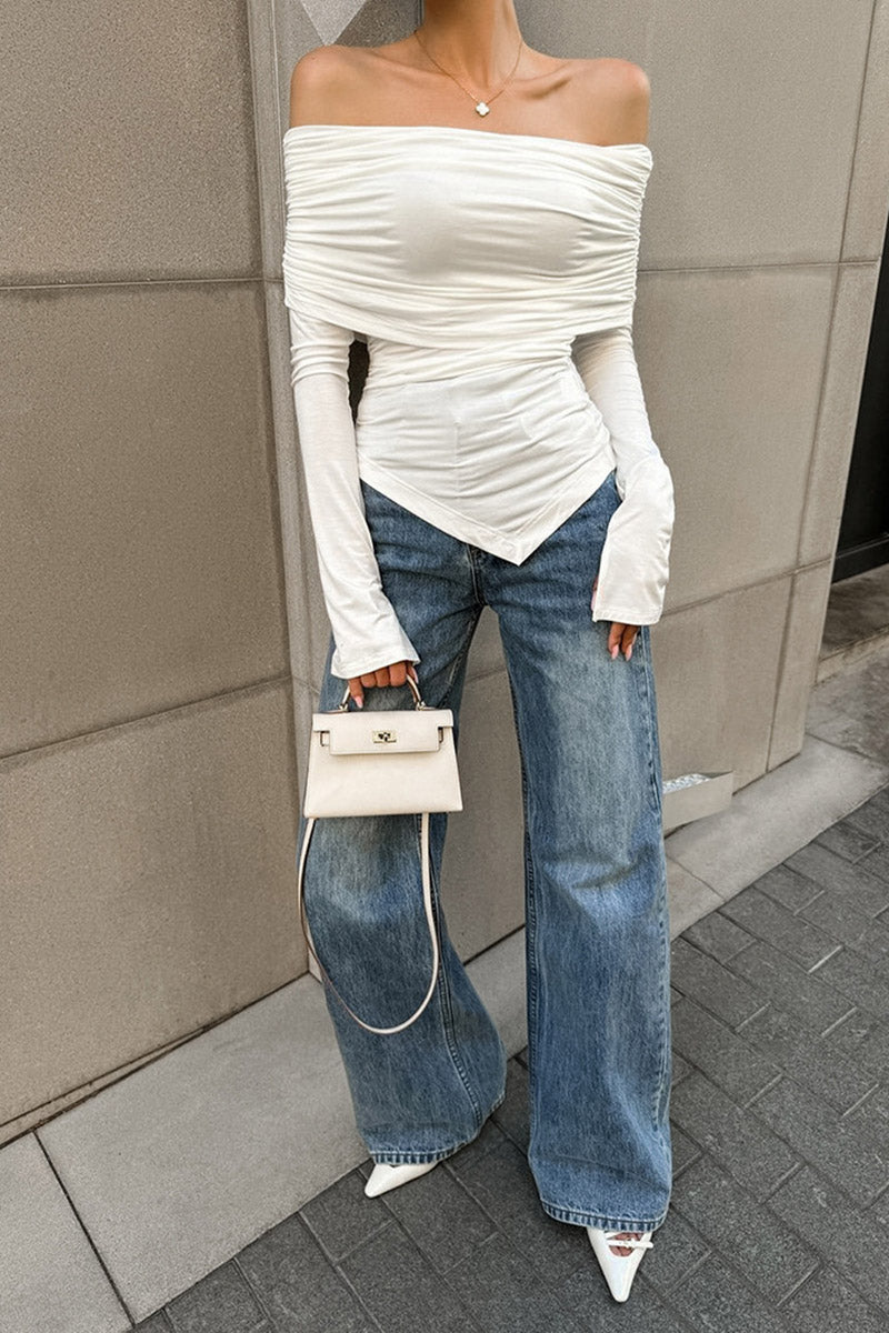 Off-Shoulder Ruched Top