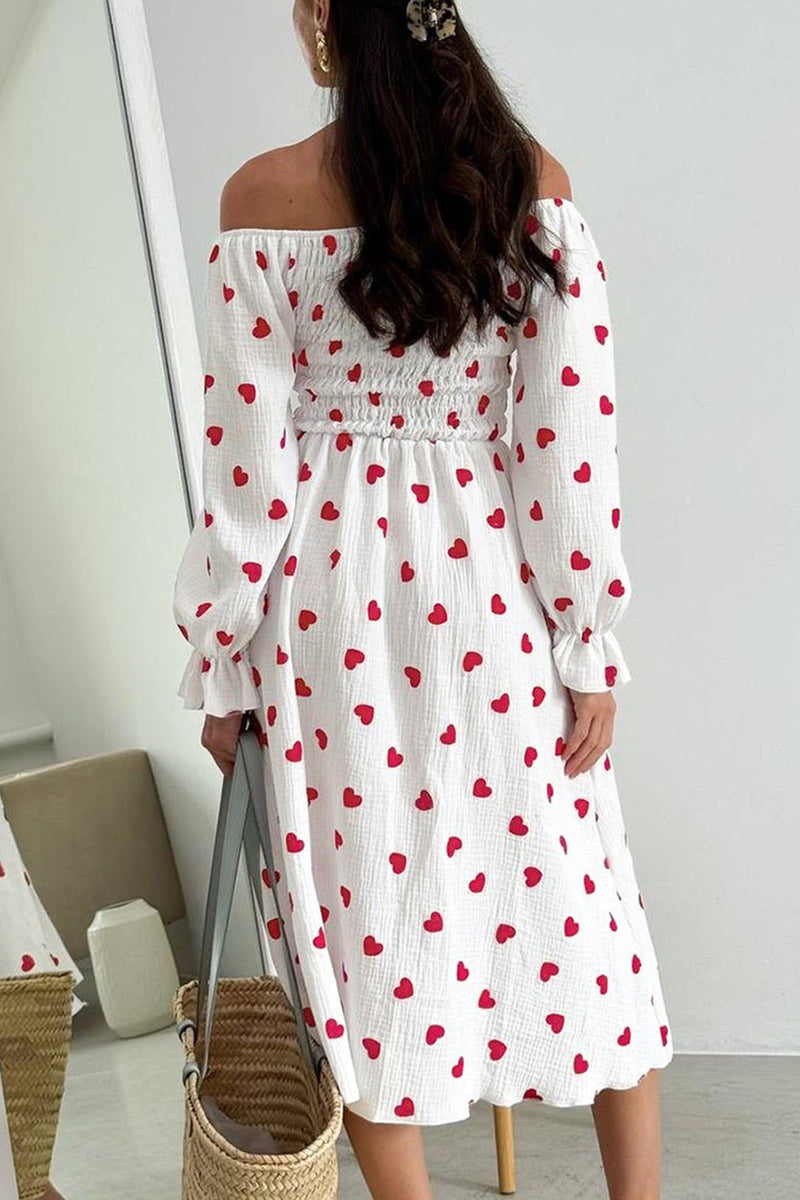 Off-Shoulder Midi Dress