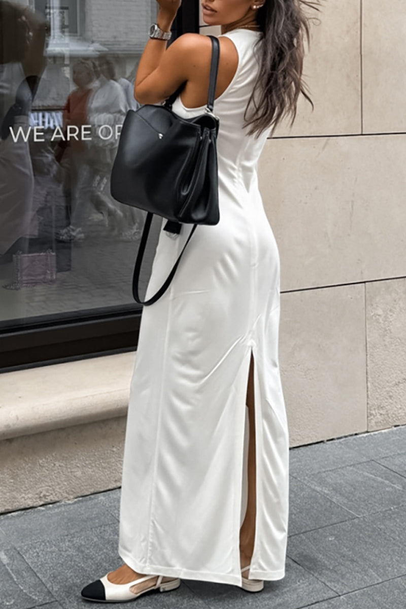 Slit Hem Maxi Dress