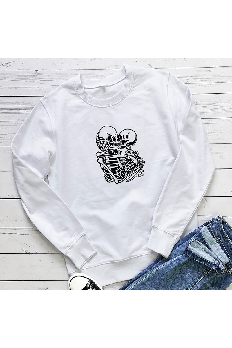 Skeleton Graphic Casual Top