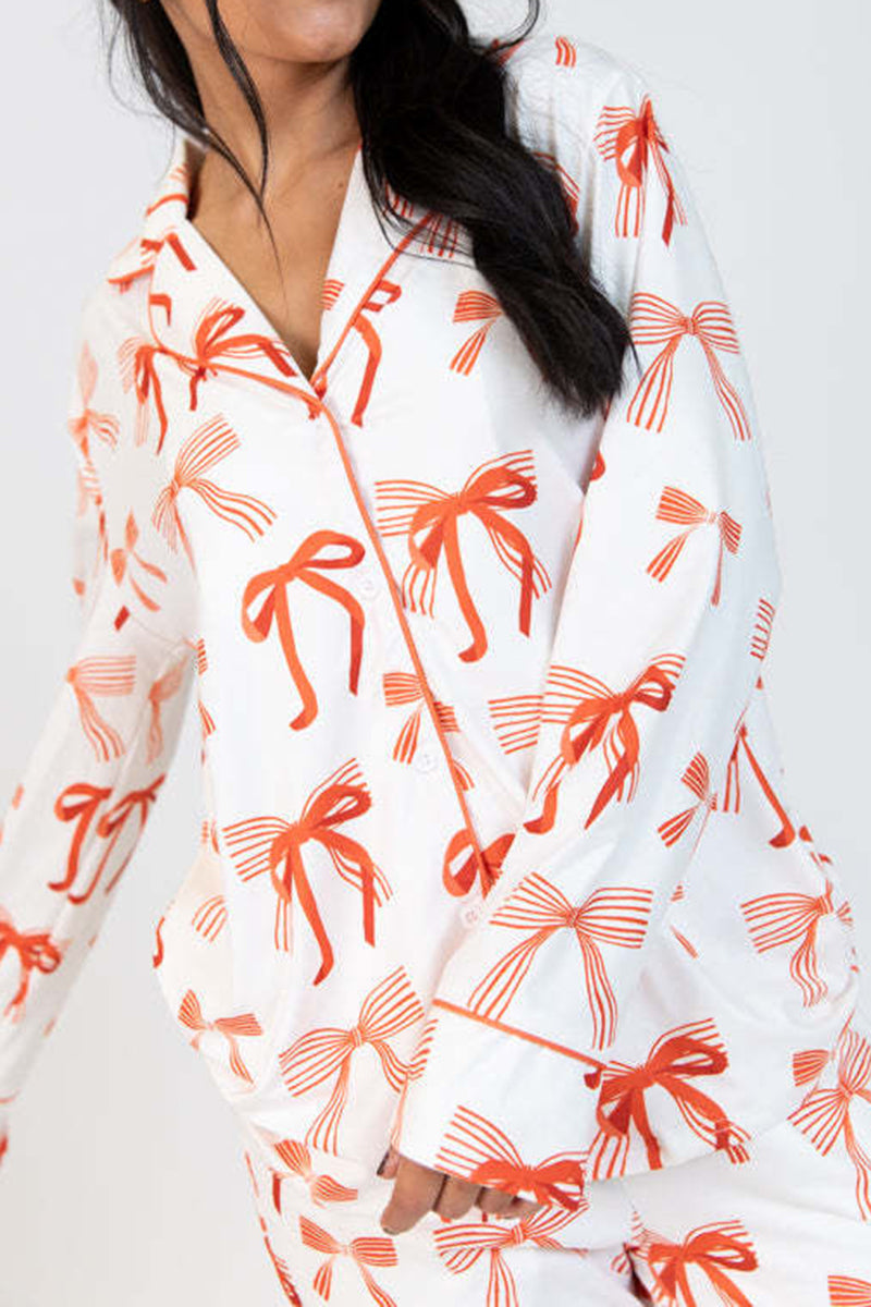 Bow Print Pajama Set