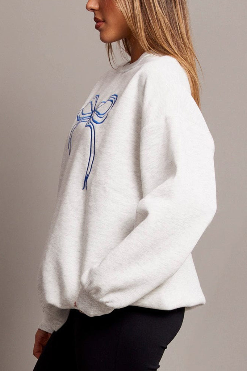 Bow Graphic Pullover Top