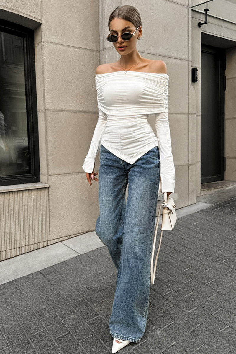 Off-Shoulder Ruched Top