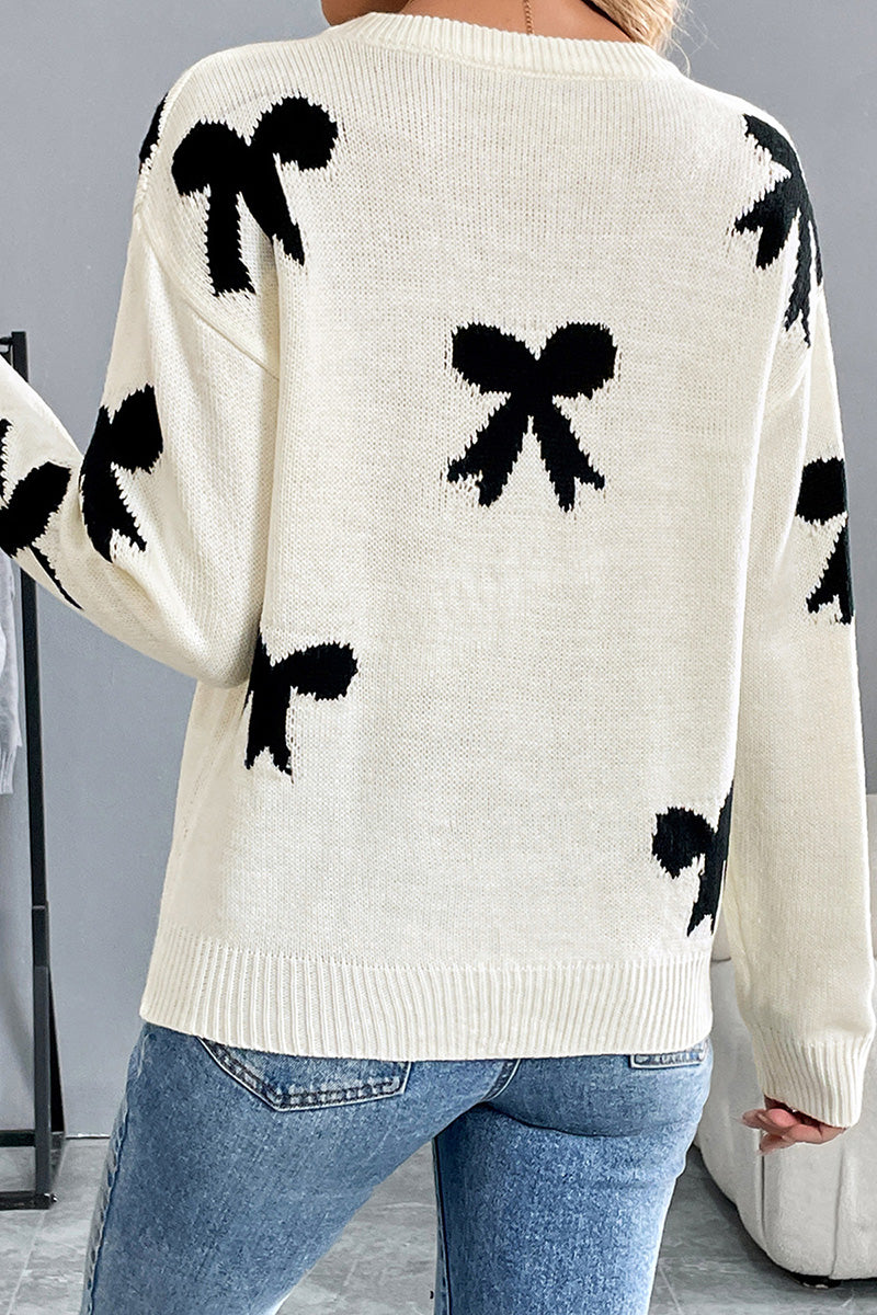 Round Neck Bow Sweater