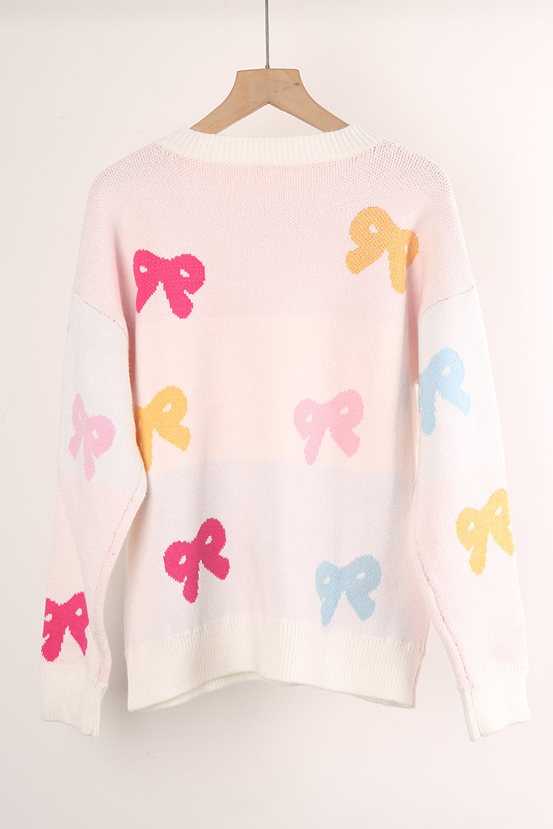 Bow Accent Knit Sweater